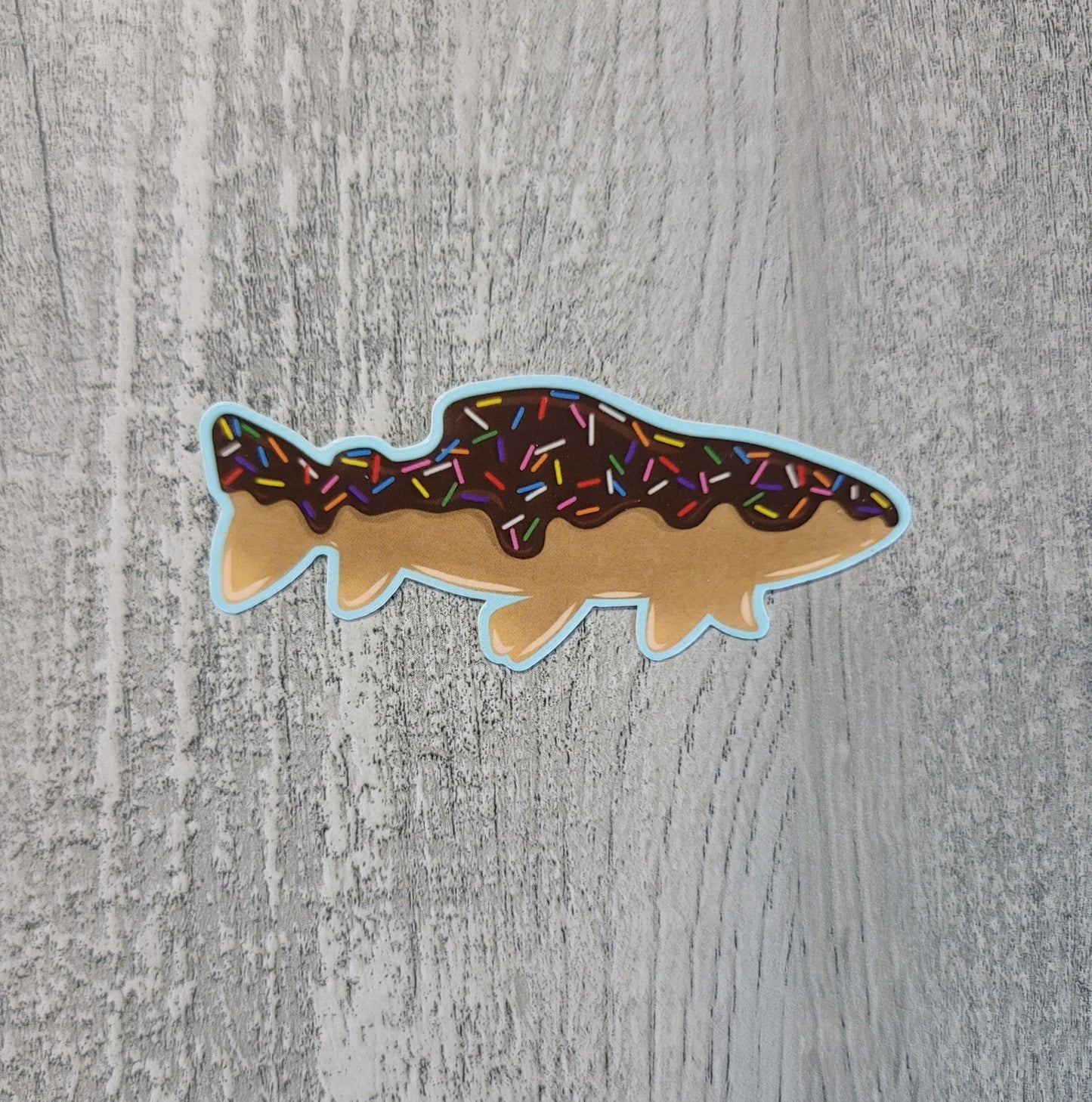 Chocolate Donut Trout Sticker