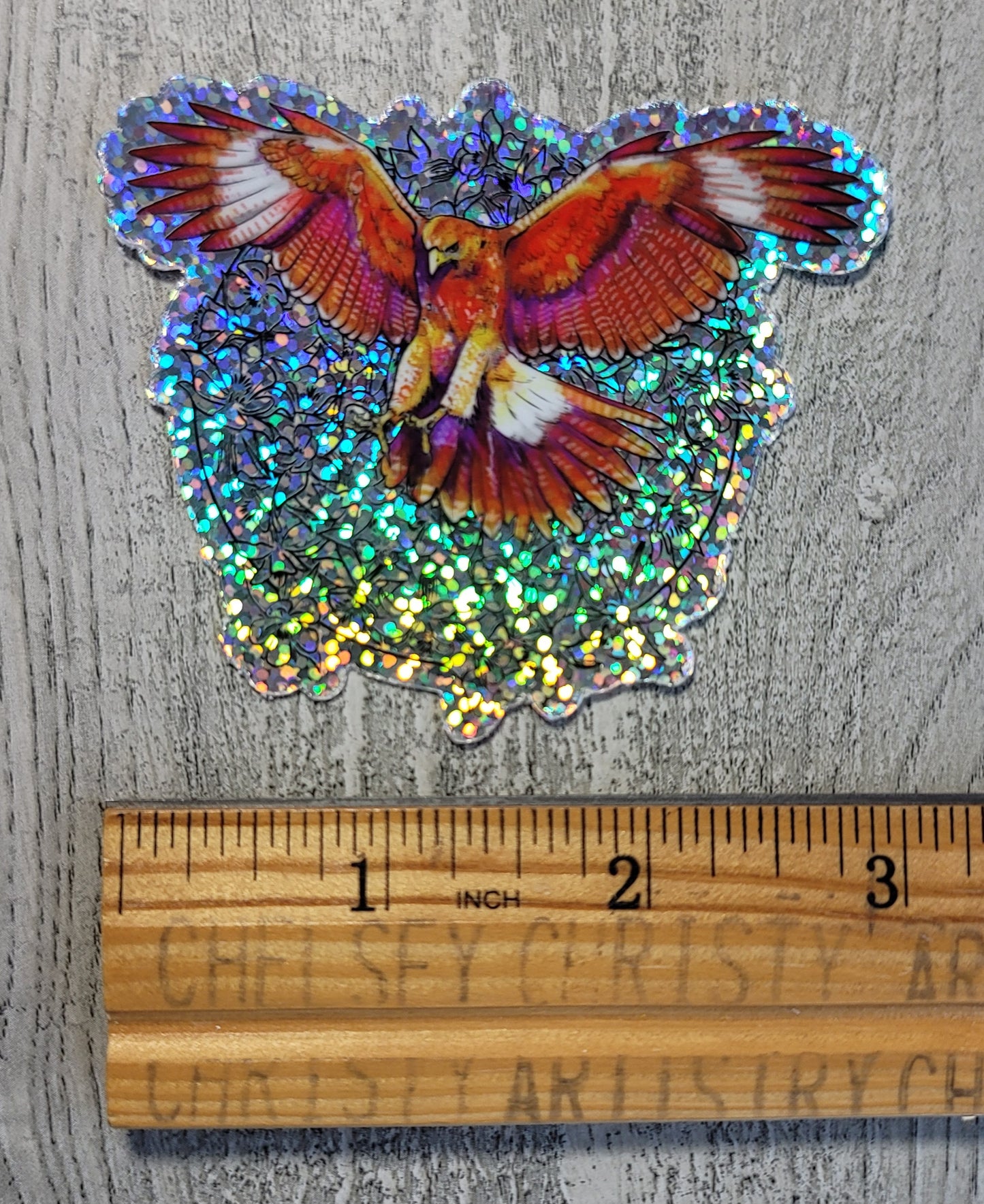 Hawk Glitter Sticker