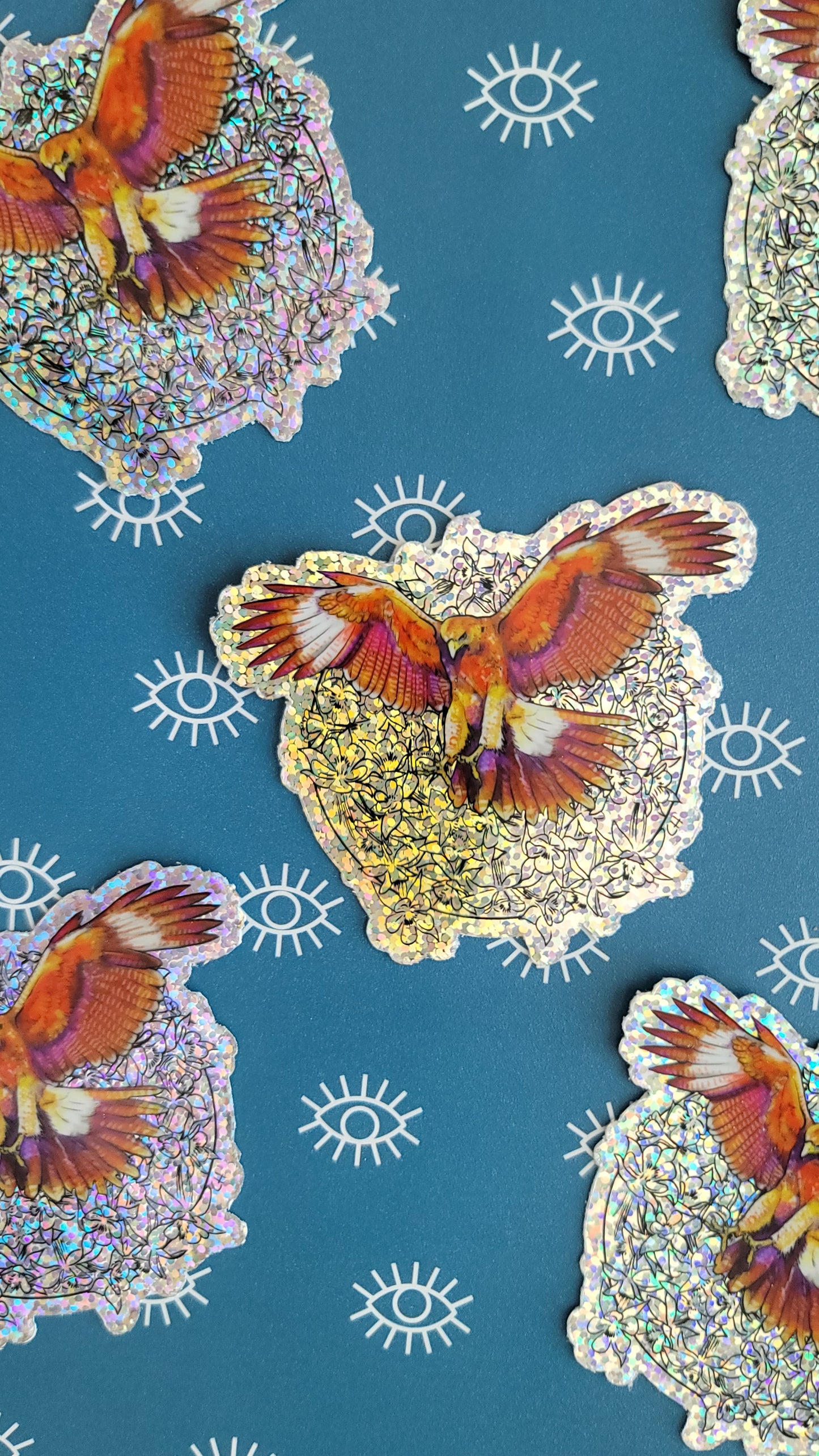Hawk Glitter Sticker