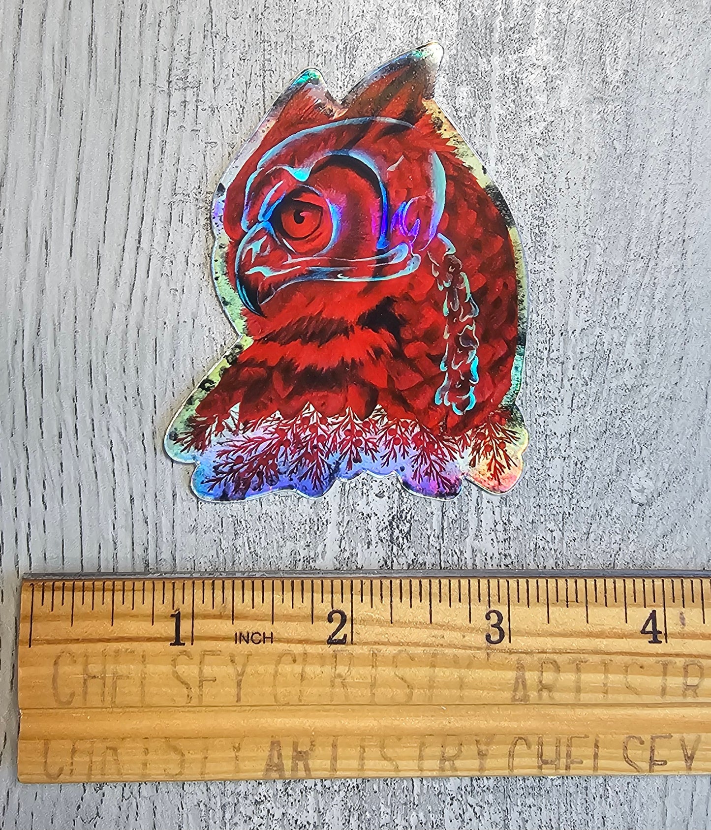 Holographic Owl Sticker
